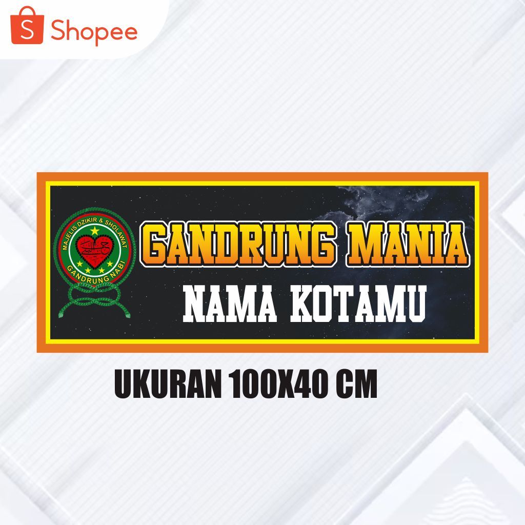 Jual SPANDUK BANNER GANDRUNG MANIA GANDRUNG NABI BANNER ZAHIR MANIA ...