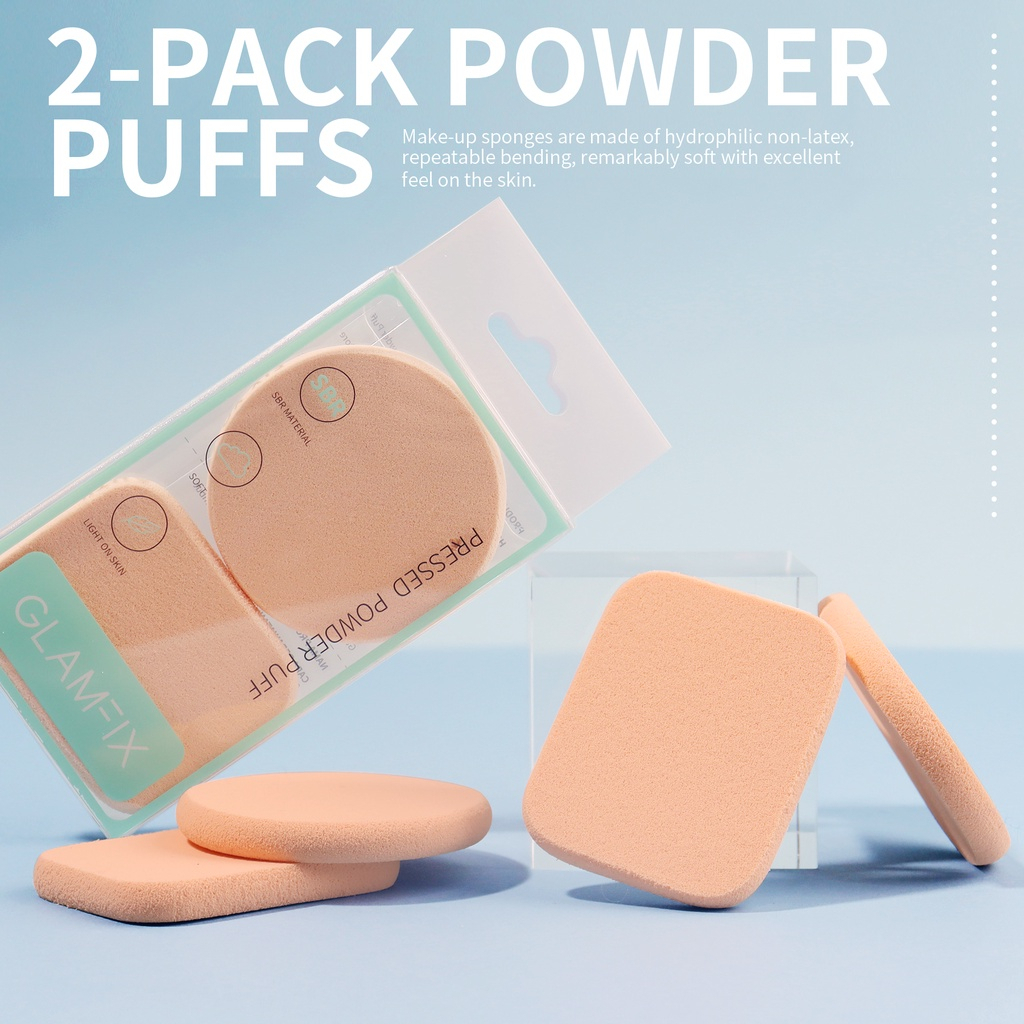 Jual Glamfix Pressed Powder Puff - Spons Bedak | Shopee Indonesia
