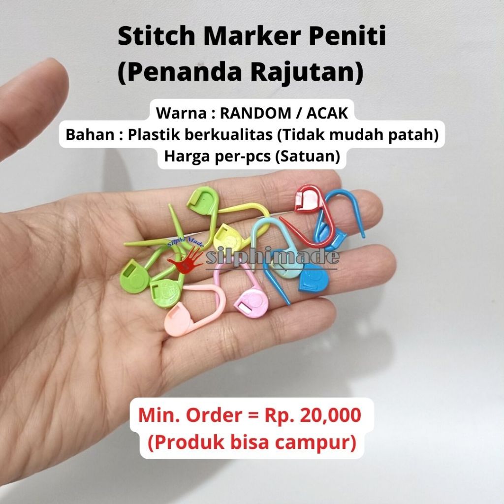 Jual Stitch Marker bentuk Peniti / Penanda Rajutan / Aksesoris Rajut ...