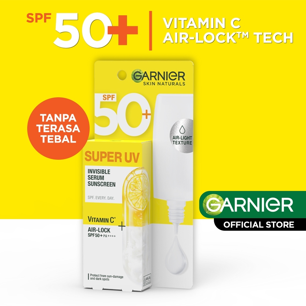 Jual Garnier Super UV Invisible Serum Sunscreen SPF 50+ PA++++ Vitamin ...
