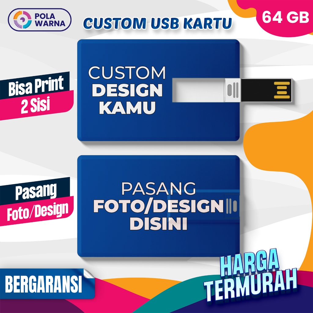 Jual Flashdisk Kartu 64 GB Custom - Flashdisk ID Card - USB Custom 2 ...