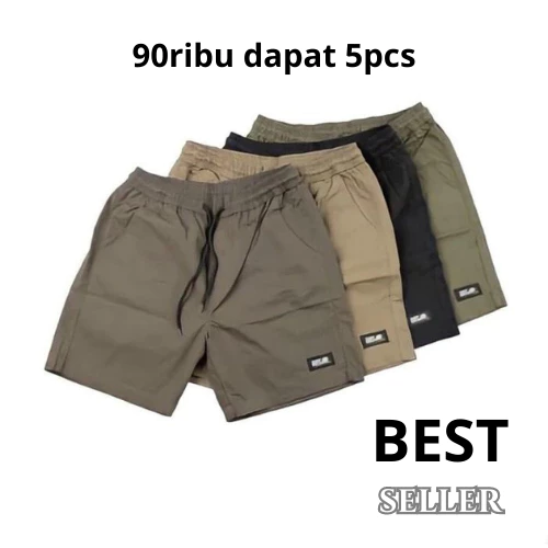 100 ribu dapat 5 pcs boardshorts / celana boardshort santai karet melar