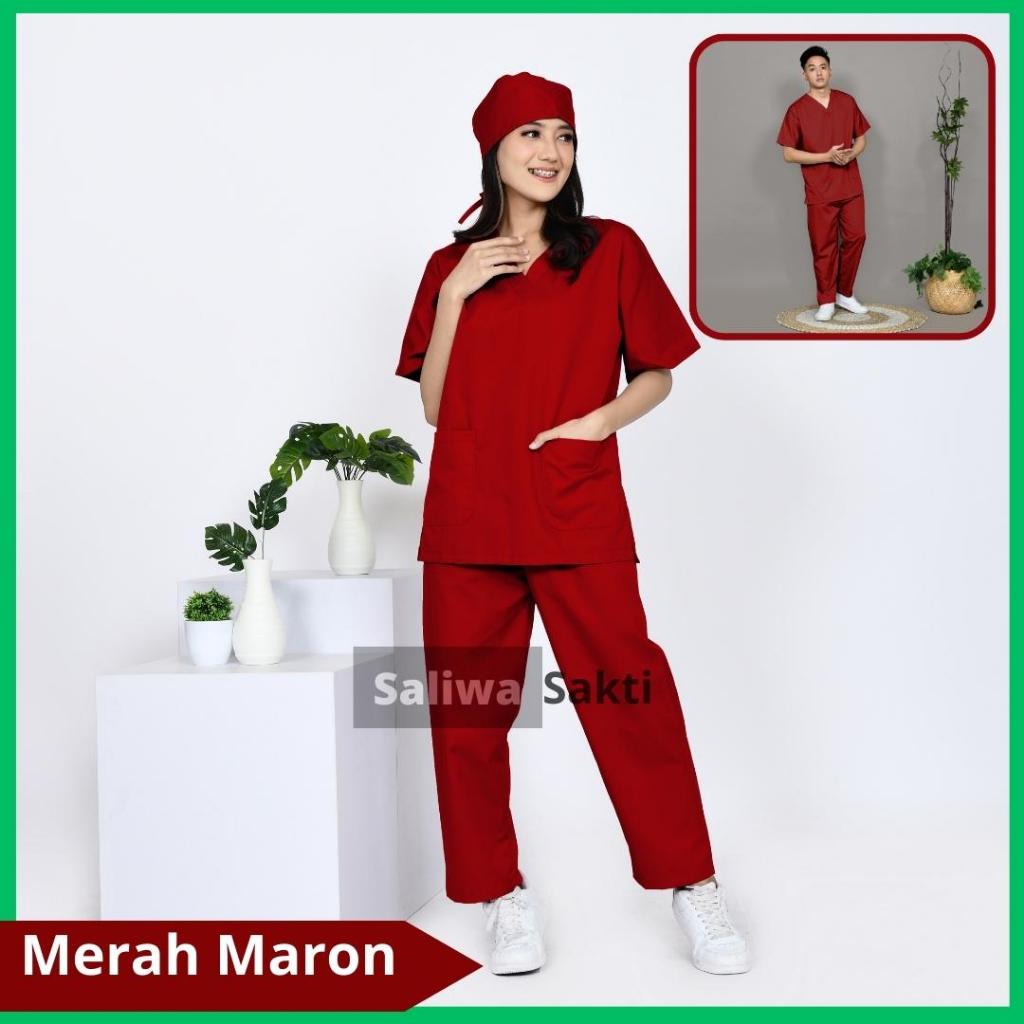 Jual Baju Ok Medis | Warna Peach | Warna Merah Maroon | Warna Pink ...