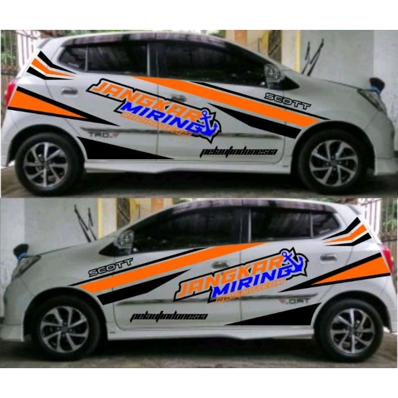 Jual Custom Logo Cutting Sticker Mobil Agya Ayla Brio Type Jenis Mobil Baris Bisa Cutting