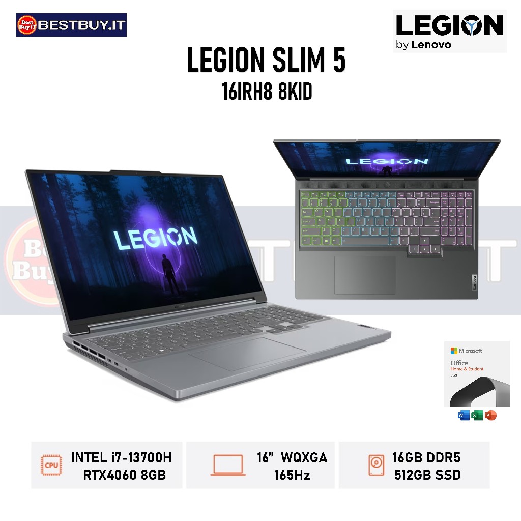 Jual Lenovo Legion Slim 5 16IRH8 8KID i7-13700H 16GB 512GB RTX4060 8GB ...