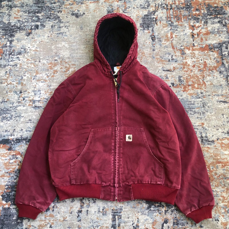 Jual Carhartt Active Jacket Red Crimson | Shopee Indonesia