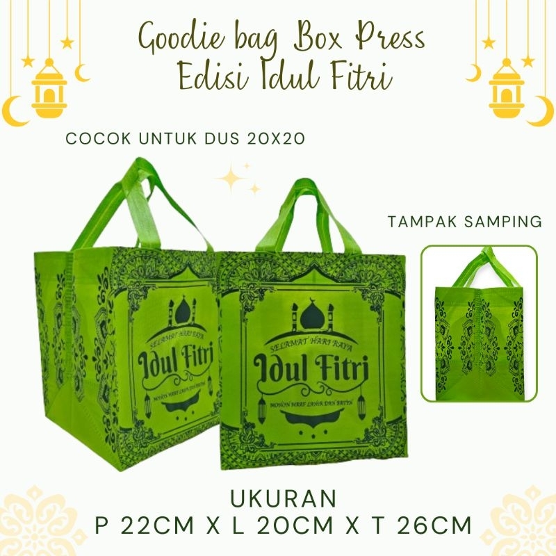 Jual Goodie Bag Box Lebaran Idul Fitri Lusinan 12 Pcs Tas Hamperstas Spunbond Shopee 5734