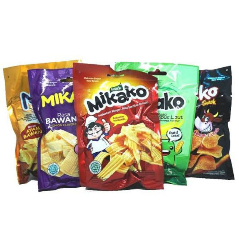 Jual MIKAKO SNACK ANEKA RASA 20 GR X 10 PCS | SNACK VIRAL BEST SELLER ...