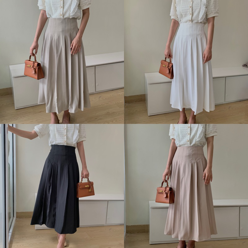 Jual Toolkiss - Lilie skirt | Midi skirt | Vintage skirt | Rok rample ...