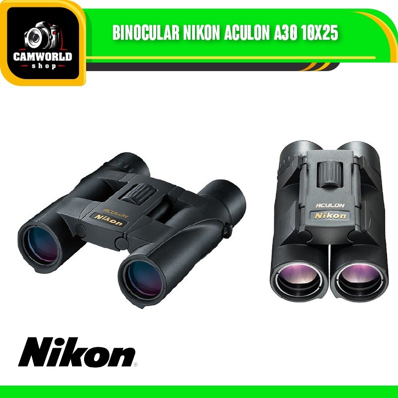 Waterproof Binoculars Nikon ACULON A30 10x25 Binoculars, Black