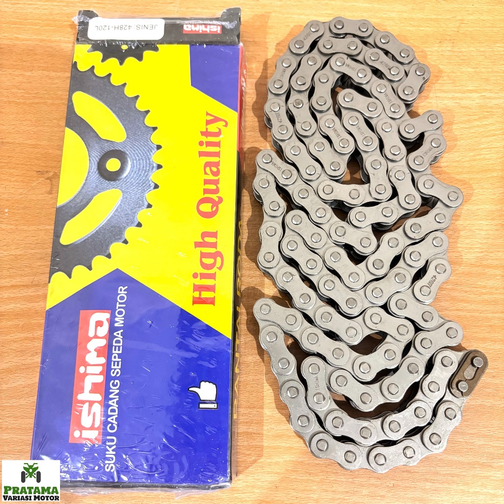 Jual Rantai Only Motor Ukuran 428H - 120L Merek ISHIMA | Shopee Indonesia