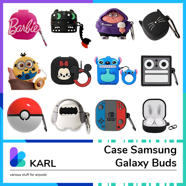 Case Samsung Galaxy Buds/Buds2PRO/Live/Pro/FE Cover Silikon Lucu 3D Kartun  Protective Soft Casing