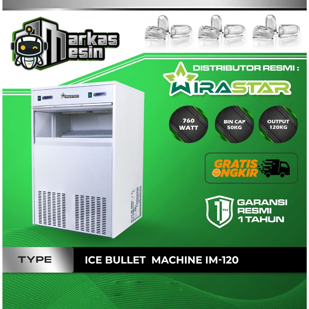 Jual Ice Bullet Machine Wirastar Ice Tube IM-120 WIRASTAR | Shopee ...
