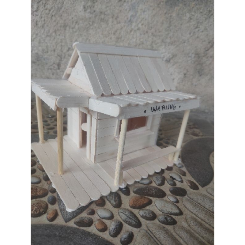 Jual miniatur pos kampling pos ronda terbaru prakarya kerajinan stik es ...