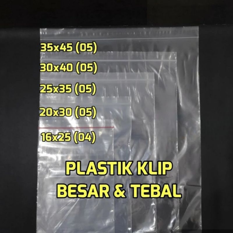 Jual Plastik Klip Ukuran Besar Ctik 16x25 20x30 25x35 30x40 35x45