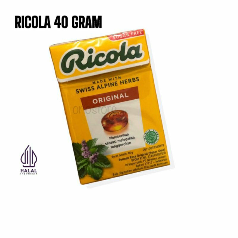 Jual Permen Ricola 40 gram Original Herb Lemonmint Glacier Fresh Mint ...