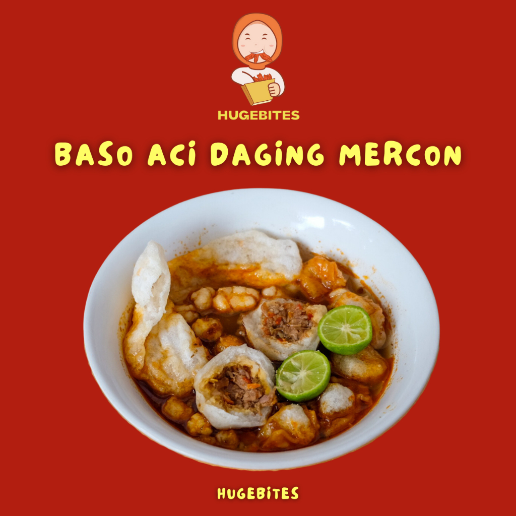 Jual Baso Aci Daging Cincang Pedas Original Bakso Hugebites Boci Halal