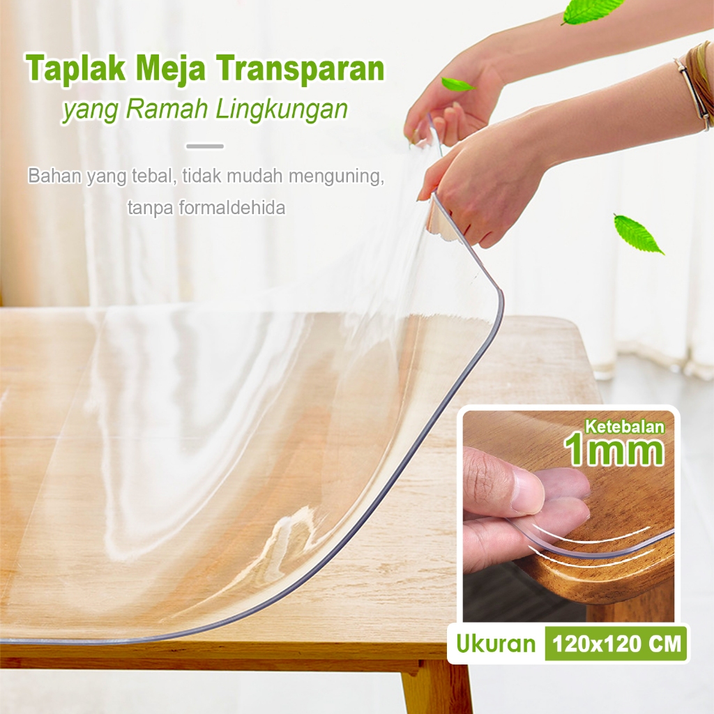 Jual Taplak Meja Ukuran 120X120 Cm/ Taplak Meja Plastik PVC Tebal