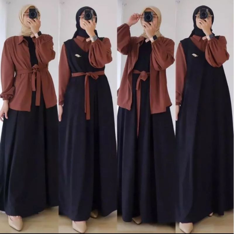 Jual Gamis Overall - Gamis Terbaru 2024 Lebaran Wanita Import Terbaru ...