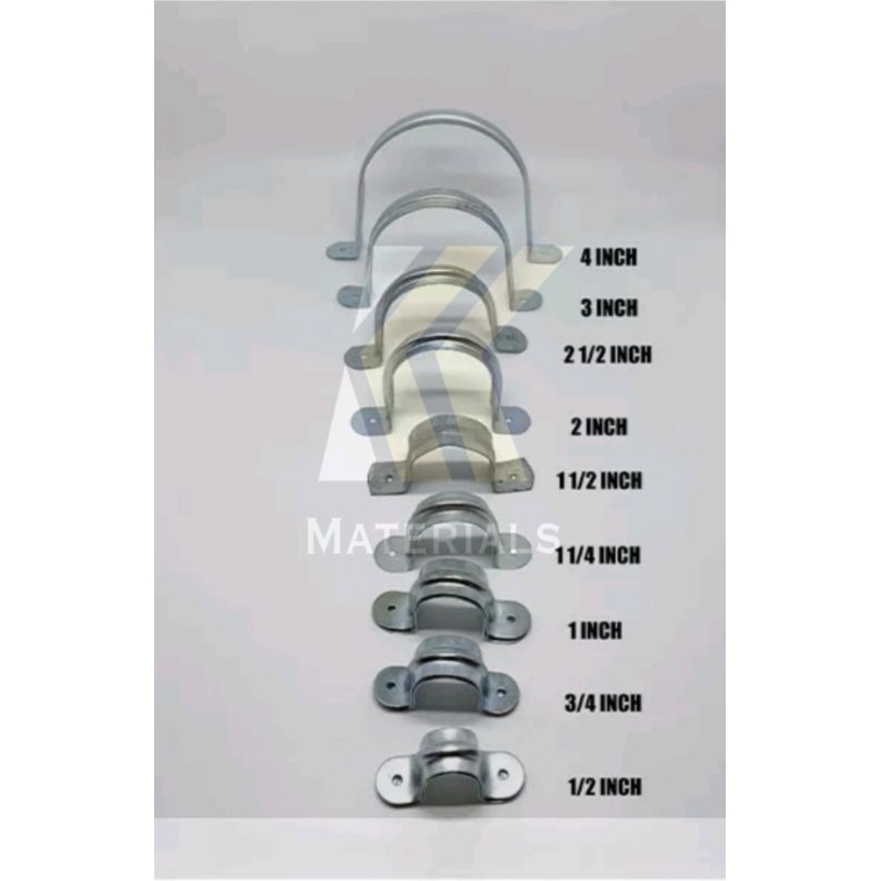Jual KLEM PIPA PLAT BESI SENG CLAMP U 1/2 inch, 3/4 inch, 1 - 4 inch ...