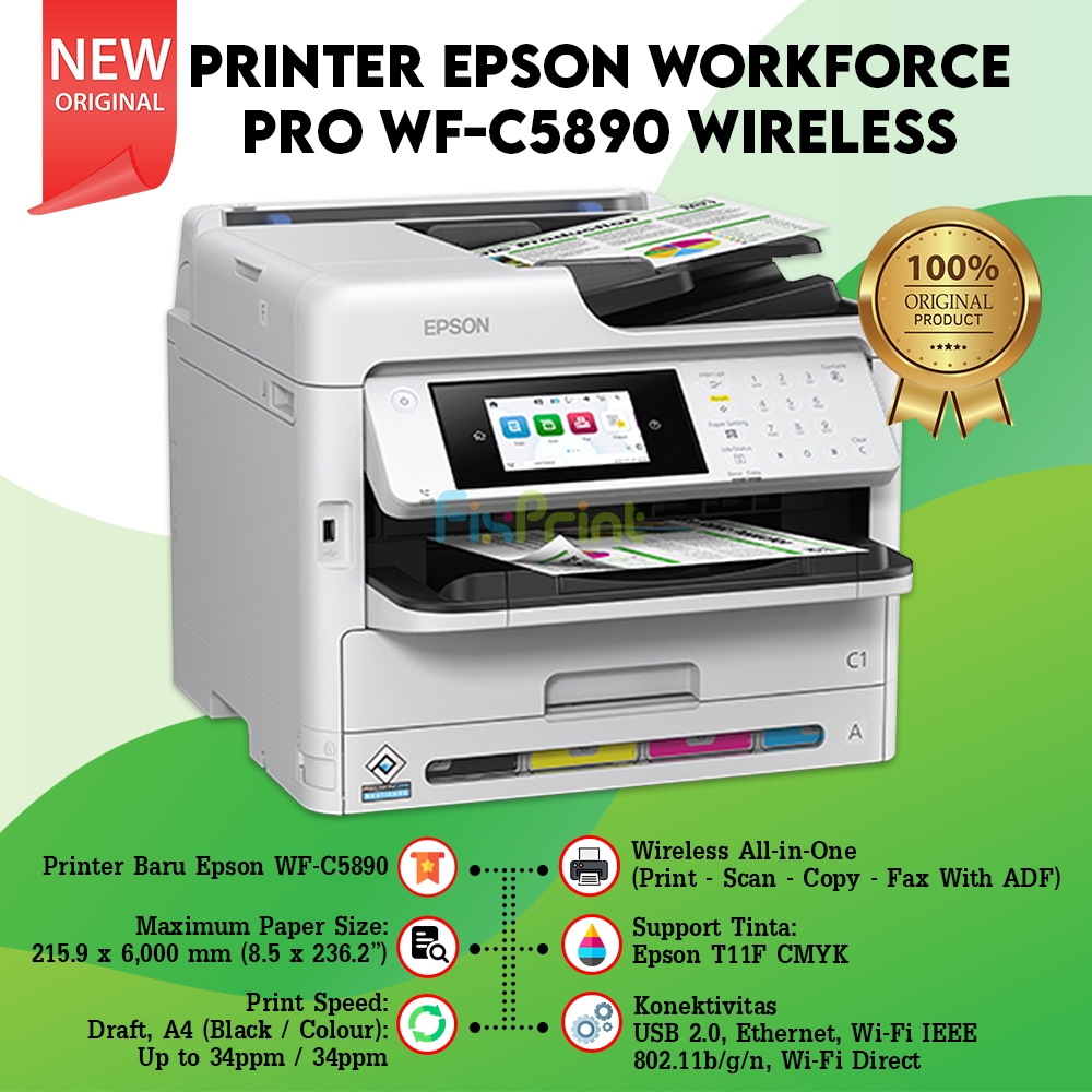 Jual Epson Printer WorkForce Pro WF-C5890 Wireless / Epson WF-C5390 ...