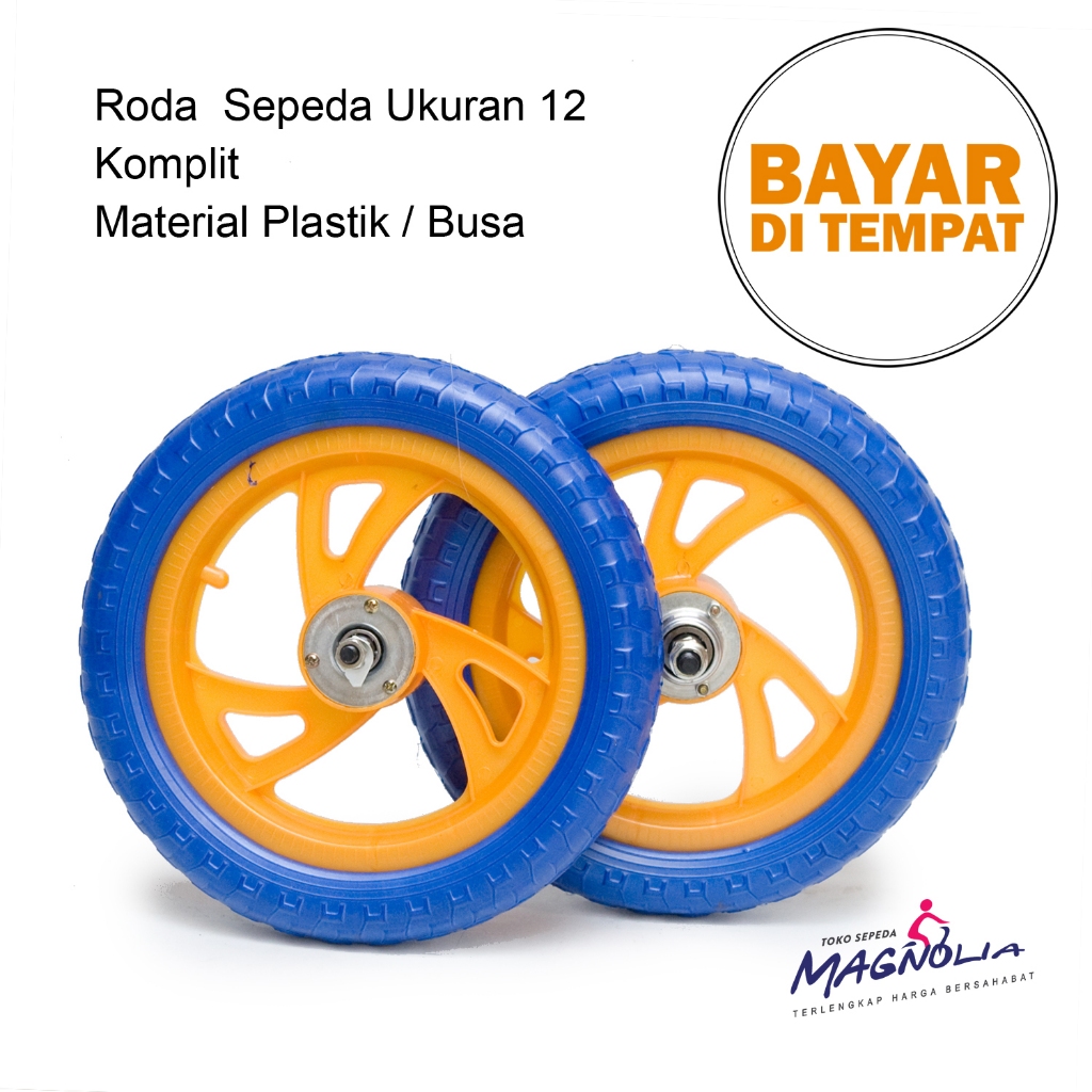 Jual Roda Ban Sepeda Anak Ukuran 12 Komplit Siap Pakai Material Plastik ...