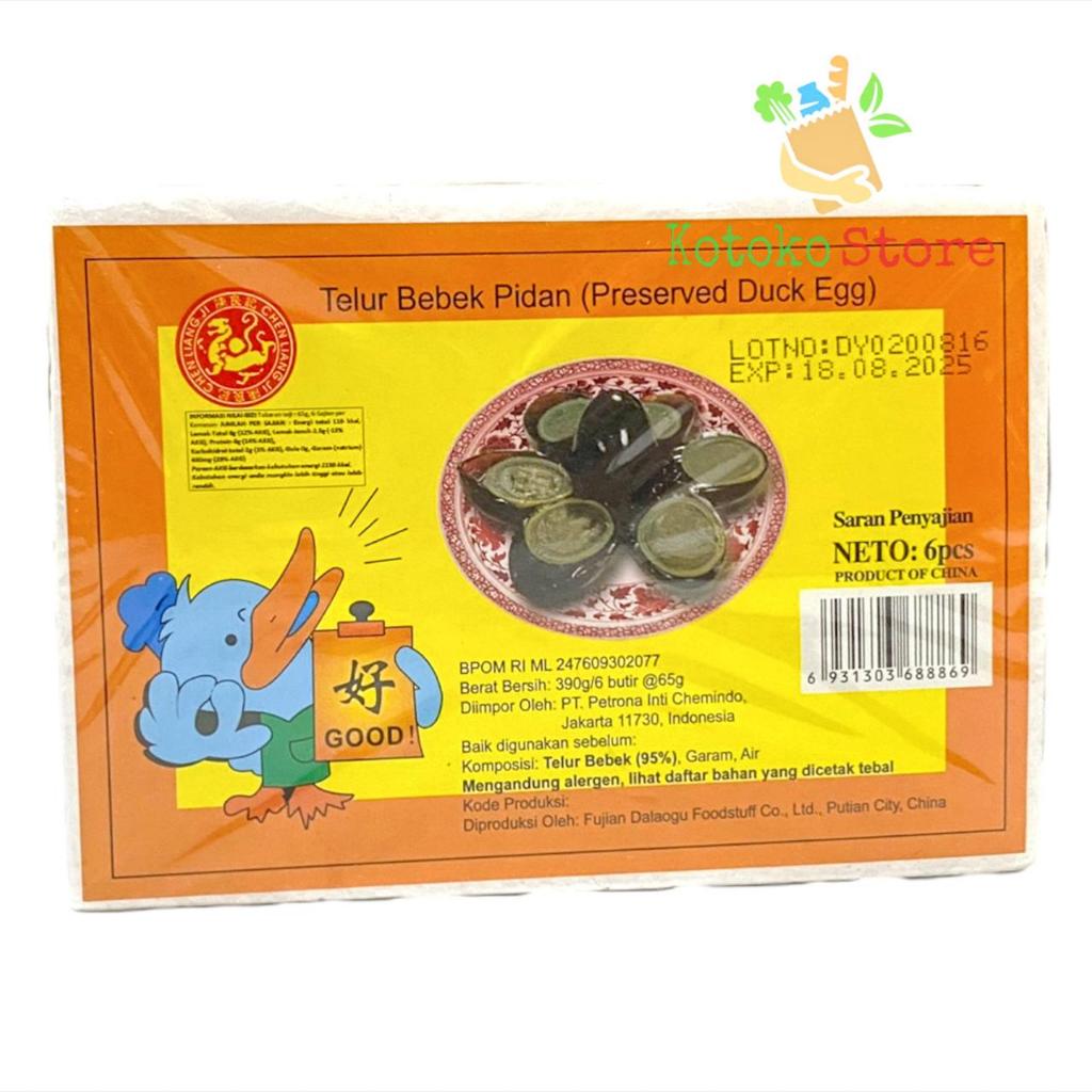 Jual Telur Bebek Pitan Chen Liang Ji isi 6 / Pidan Preserved Duck Egg ...