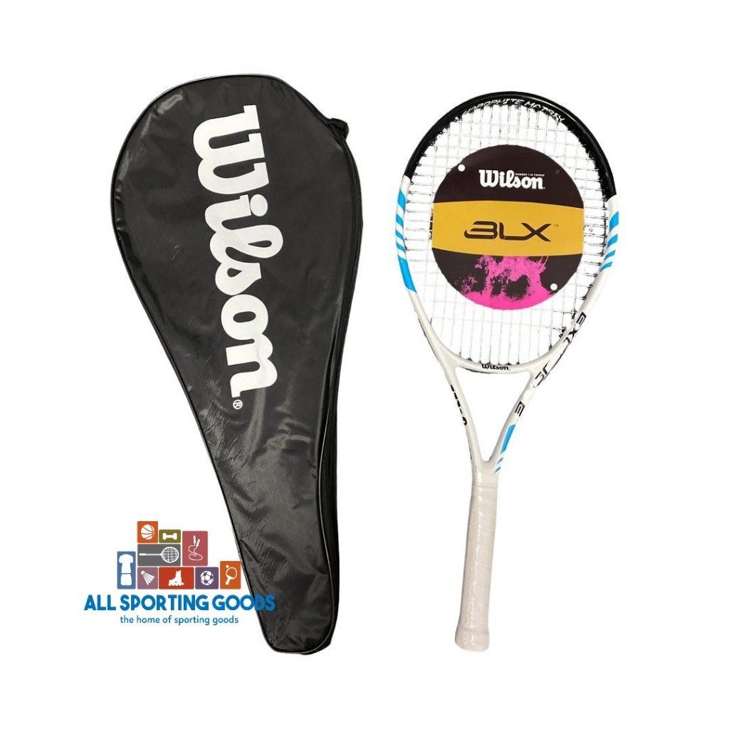 Jual Raket Tenis W Exclusive Hitam Putih Biru FREE Tas Hitam | Shopee ...