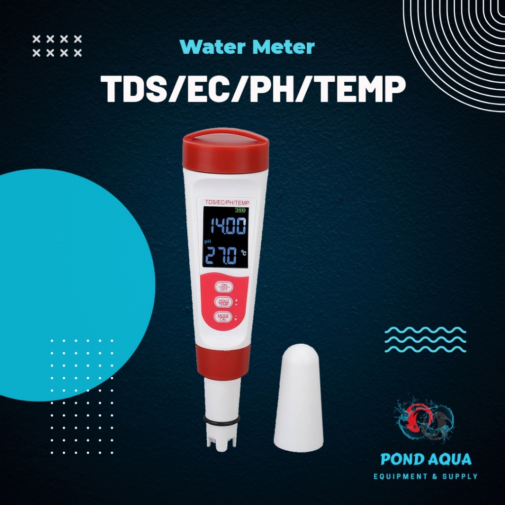 Jual 4 in 1 Water Quality Tester PH TDS EC Temp Water Quality Detector ...