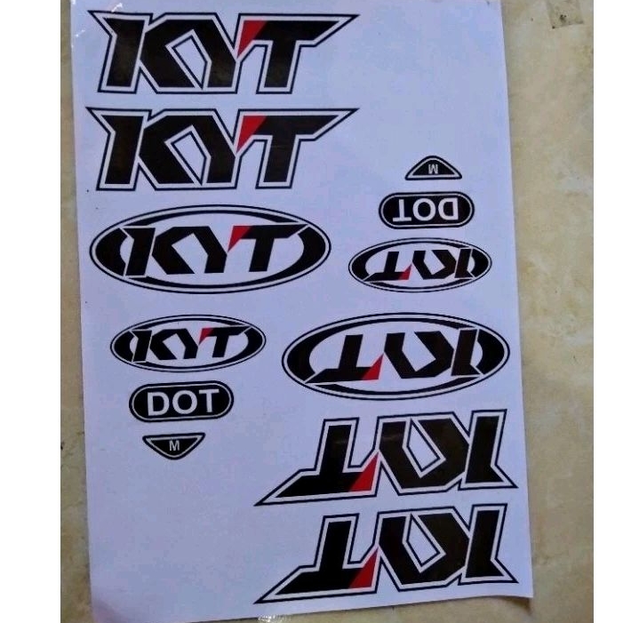 Jual stiker logo KYT 1pak full set | Shopee Indonesia