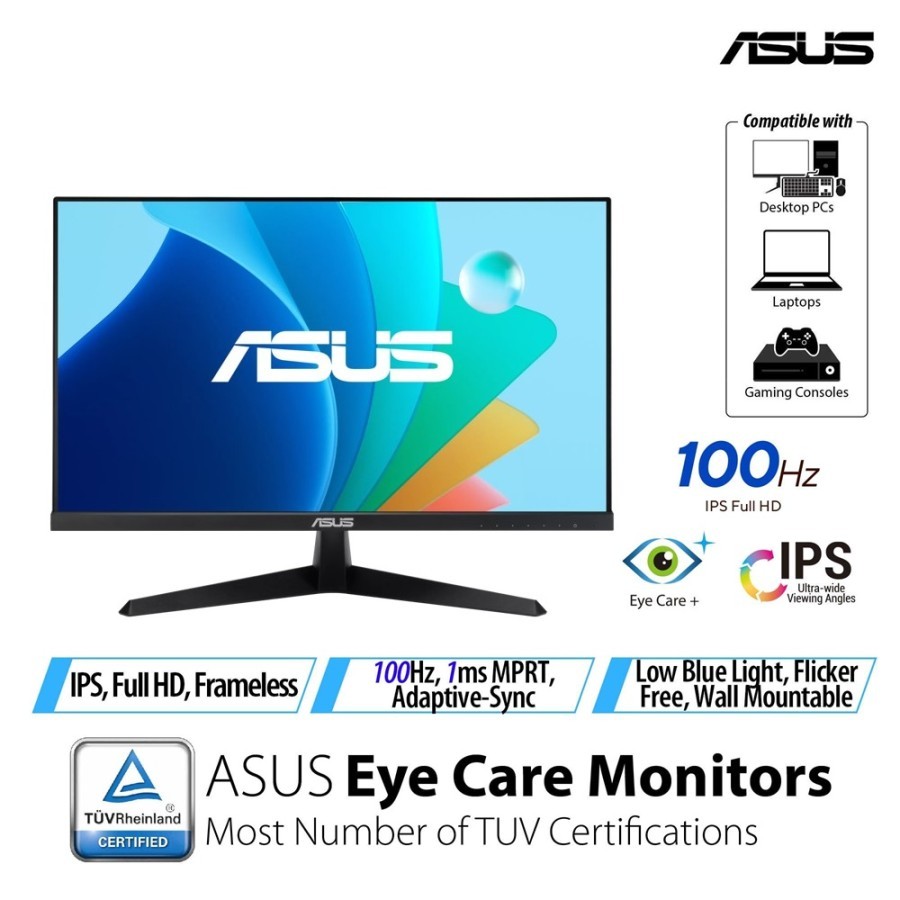 Jual Monitor LED ASUS VY249HF Eye Care - Full HD 100Hz 24" Inch ...