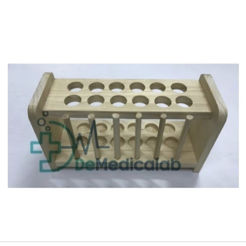 Jual Rak Tabung Reaksi Kayu 12 Lubang LOKAL | Shopee Indonesia
