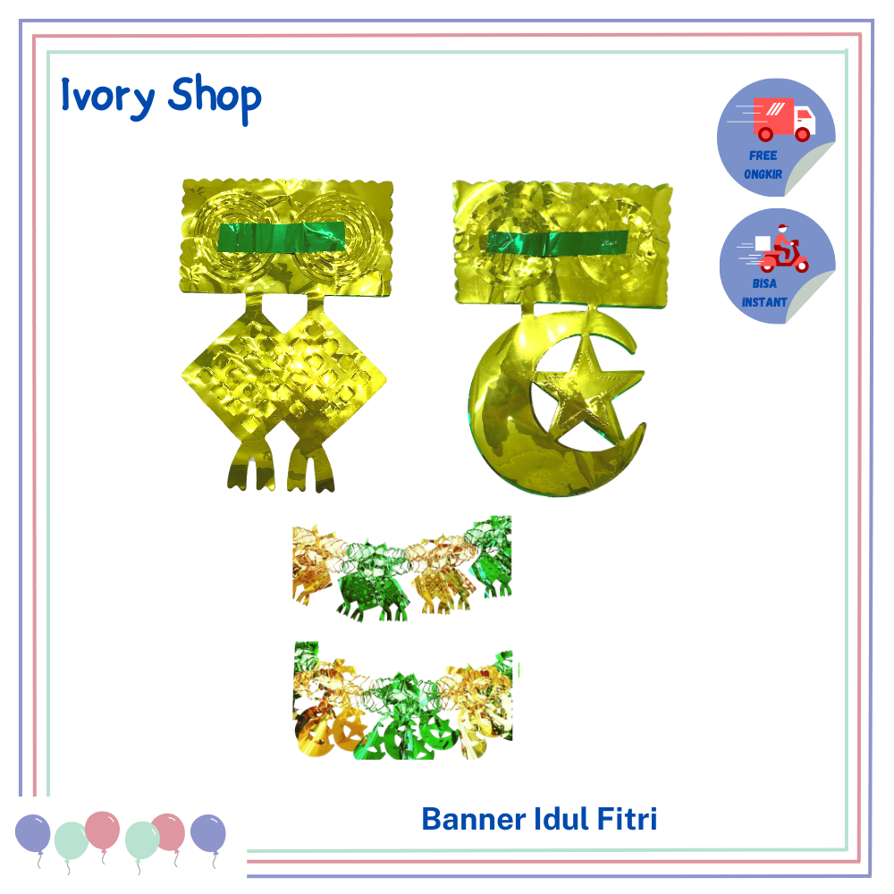 Jual Garland Gantung Tarik Hiasan Dinding Dekorasi Lebaran Hari Raya ...