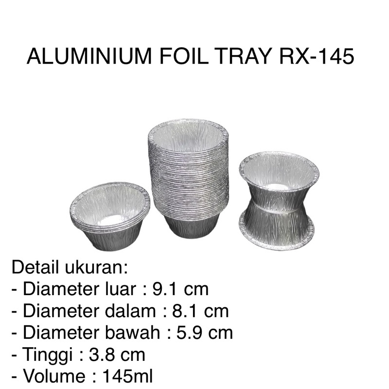 Jual RX 145 + Tutup Mika (Isi 10 Pcs) Aluminium Foil Cup Alumunium Tray ...