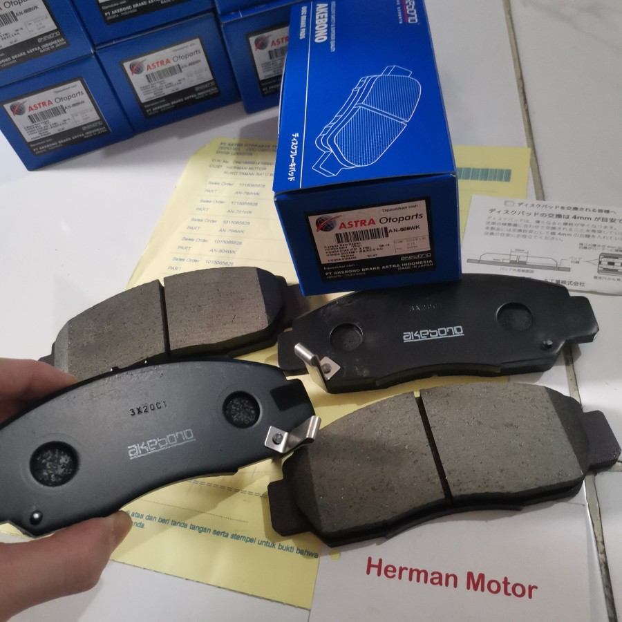 Jual Kampas rem Brake Pad Depan AKEBONO Honda Brv gen1, Accord CM5
