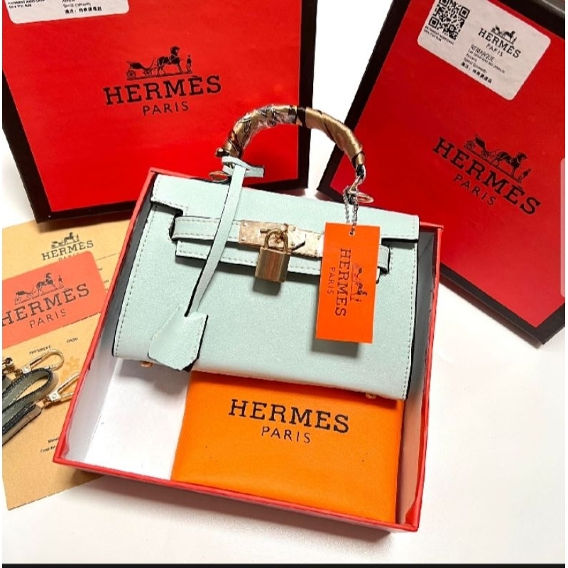 TAS IMPORT BRANDED MEWAH KUALITAS PREMIUM TAS HERMES KELLY MINI EPSON INCLUDE BOX ASLI DUSTBAG FAKE BILL DAN SYAL