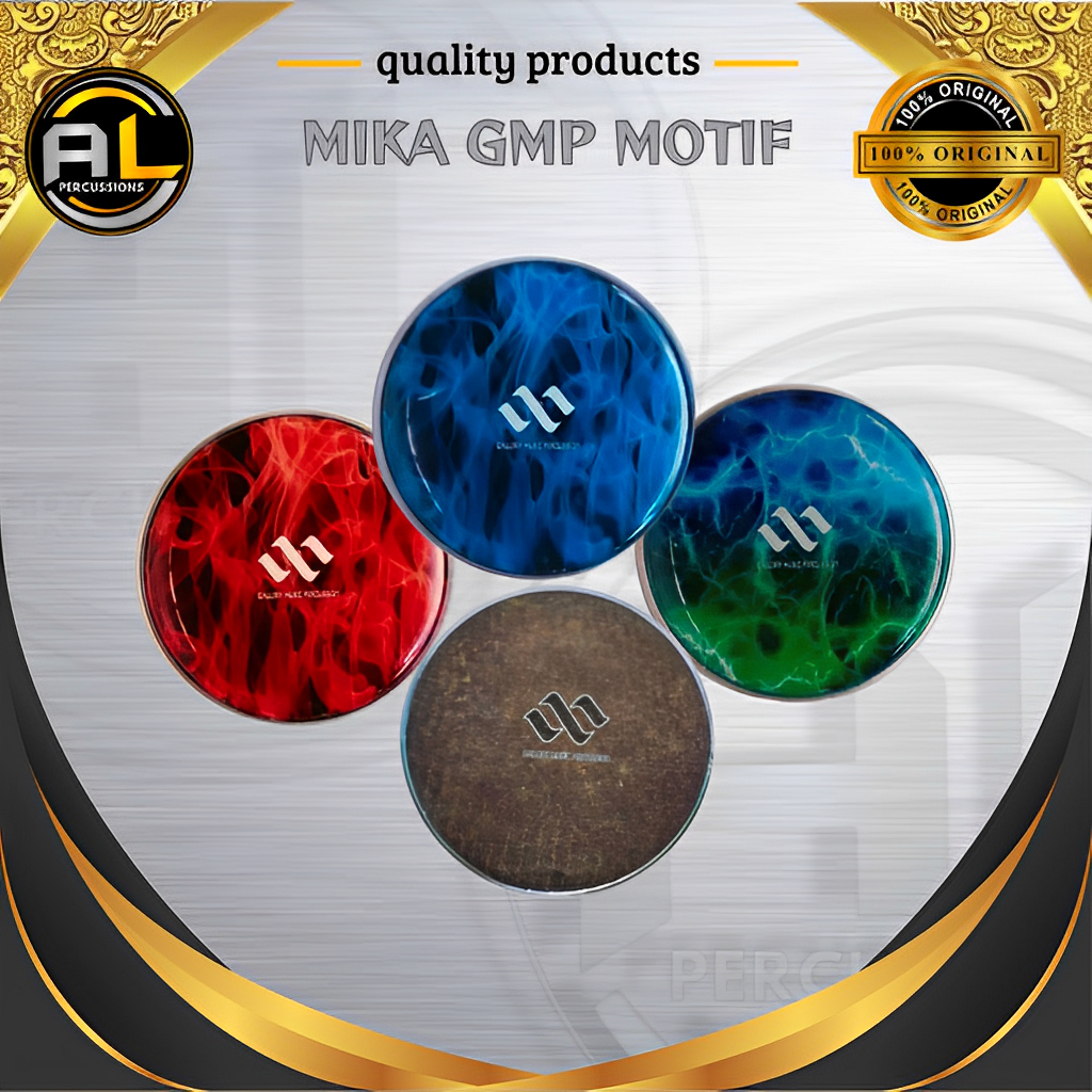 Jual MIKA DARBUKA GMP MOTIF BLUE FIRE READ FIRE NEW FLASH DAN FISH SKIN