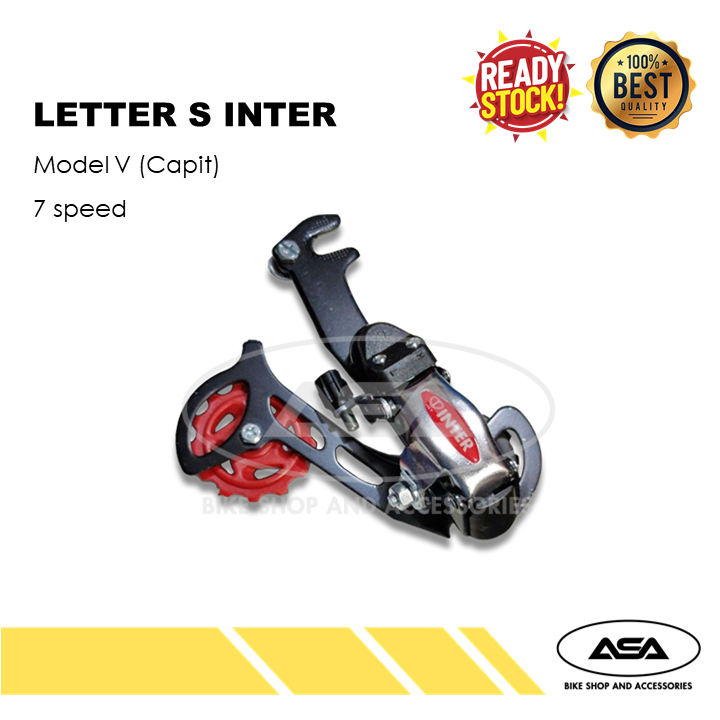 Jual RD Rear Derailleur Letter S 6/7 Speed INTER Model Jepit Sepeda MTB ...