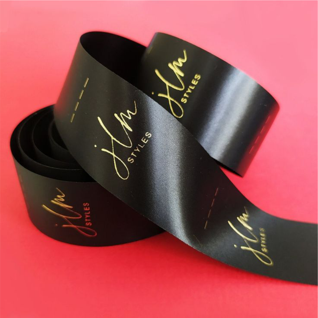 Jual label satin hitam label baju satin hitam custom label baju label ...