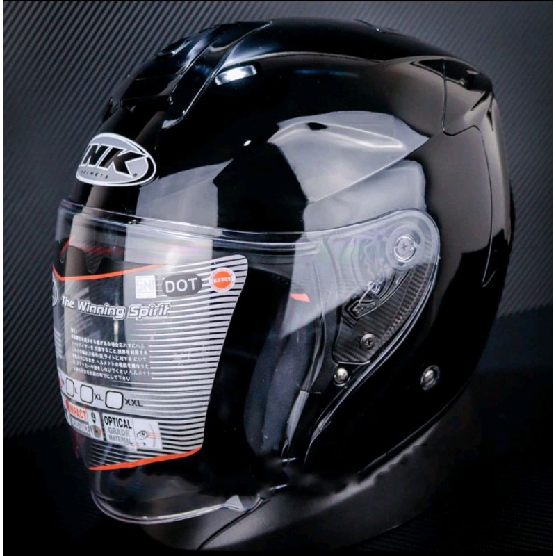 Jual HELM INK DYNAMIC SOLID BLACK HALF FACE | Shopee Indonesia