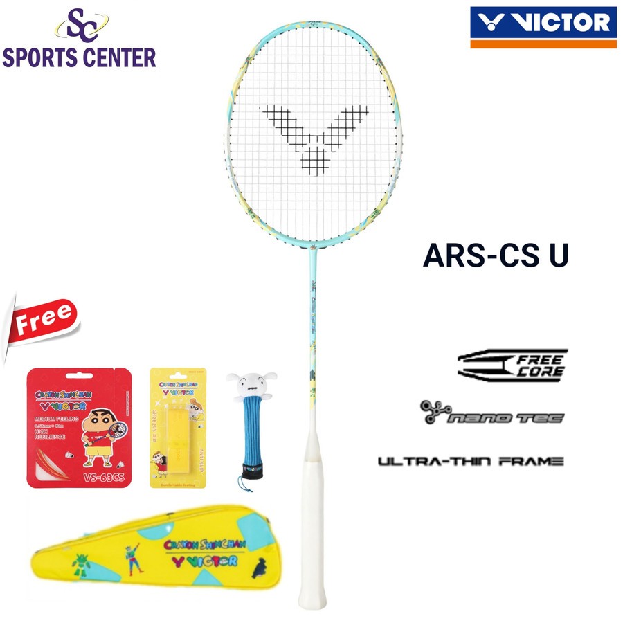 Jual Special Full Set Raket Badminton Victor Crayon Shinchan Ars Cs U