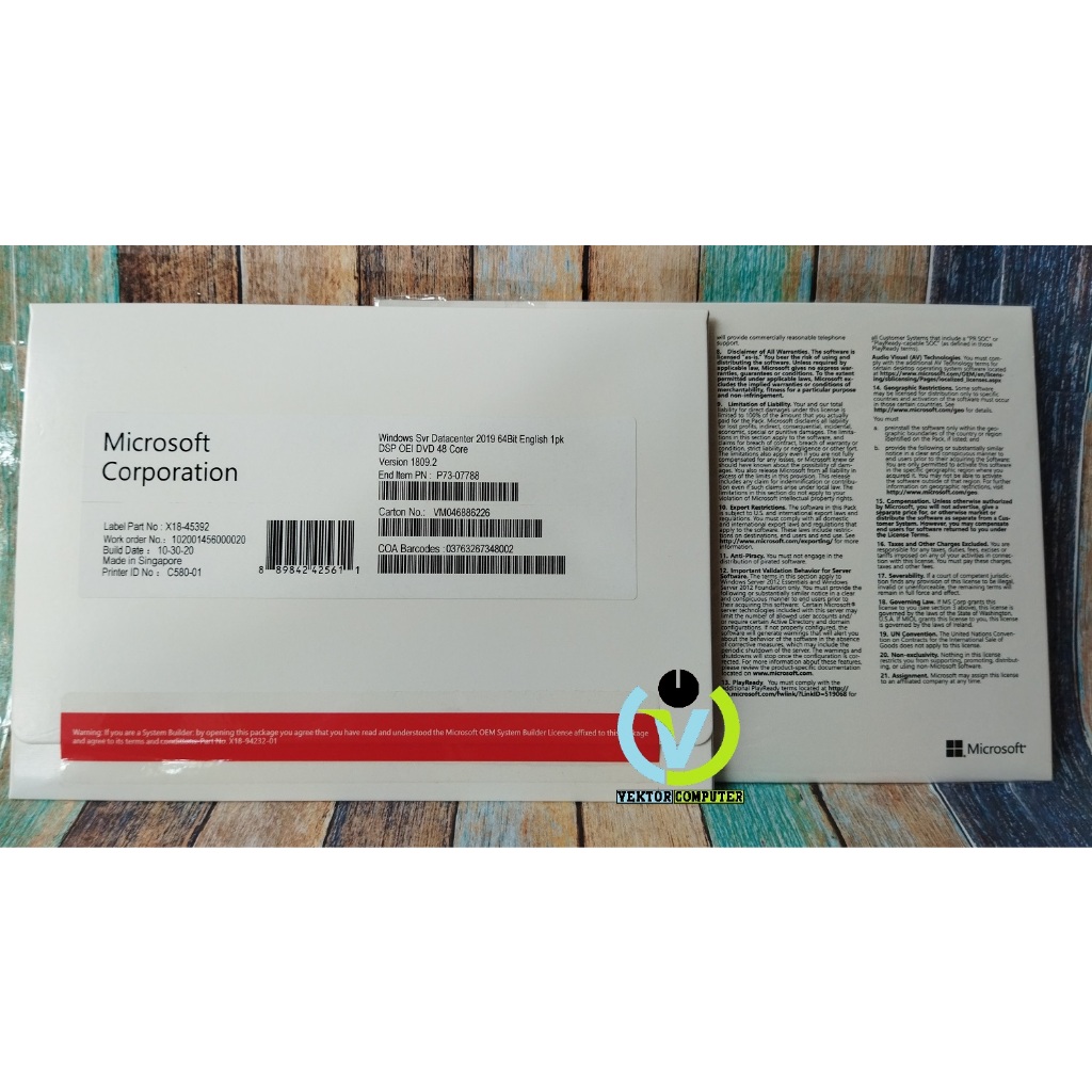 Jual Windows Server 2019 Datacenter 48 Core With COA DVD Original ...
