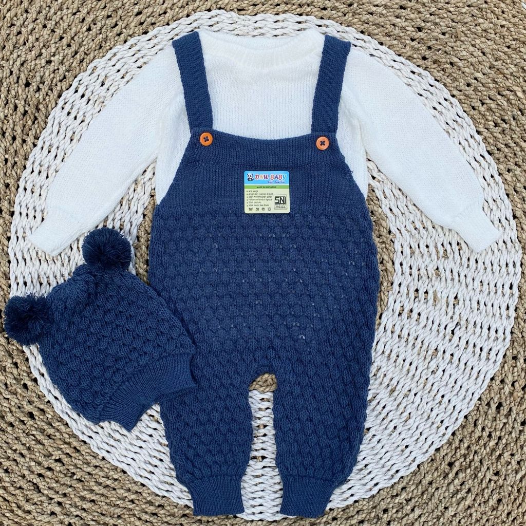 Jual Jumper Rajut Kodok Rajut Overall Rajut Bayi Newborn DNW BABY ...