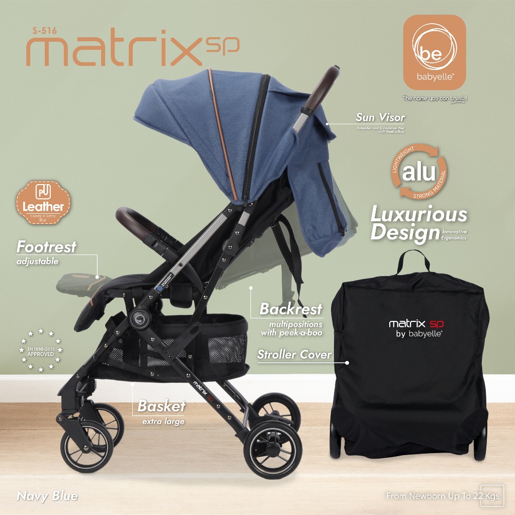 Jual Stroller Babyelle Matrix kereta dorong Baby Elle Traveling Stroller travel anak bayi murah ringan Shopee Indonesia