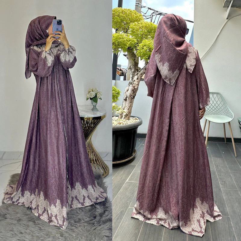 Jual Gamis Fatimah Set Hijab Rayon Jumbo Shopee Indonesia