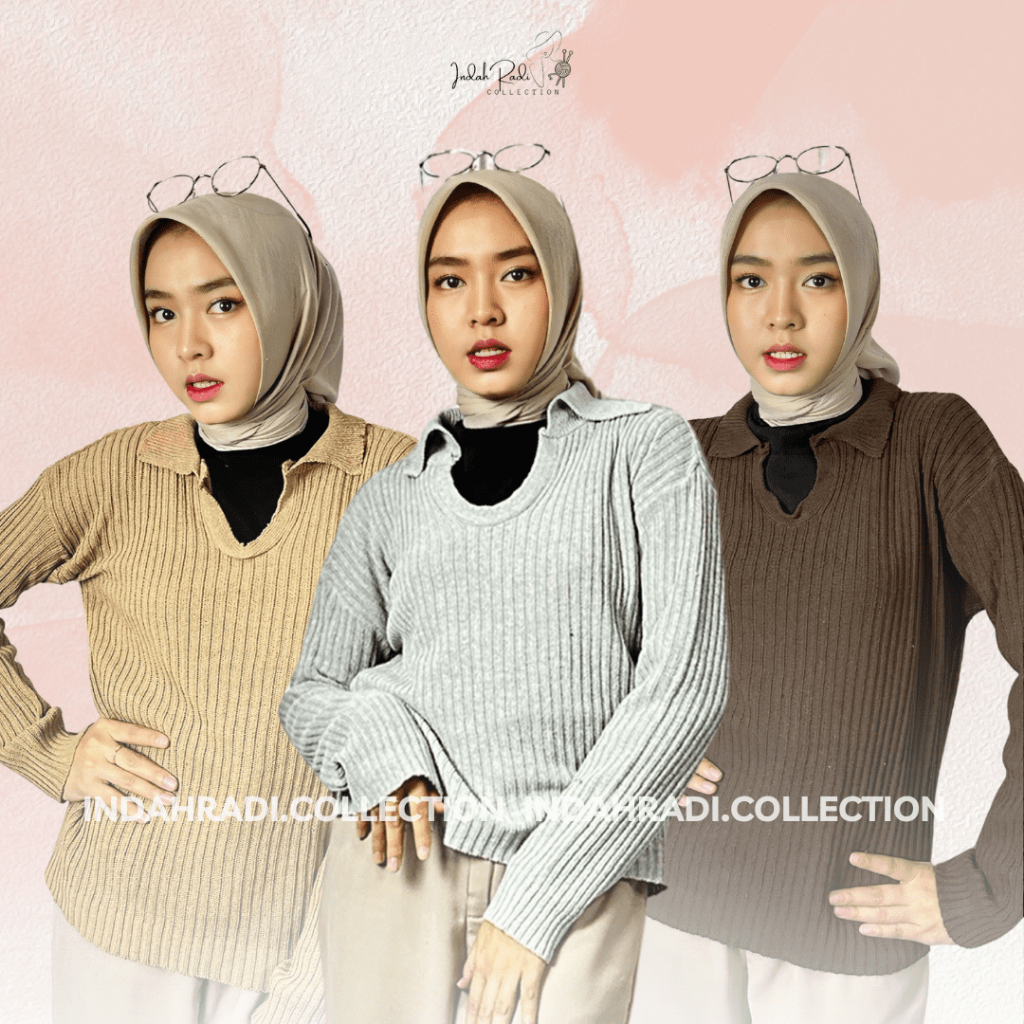 Jual POLO KNIT CROP TOP RAJUT OVERSIZE ATASAN BLOUSE BERKERAH | Shopee ...