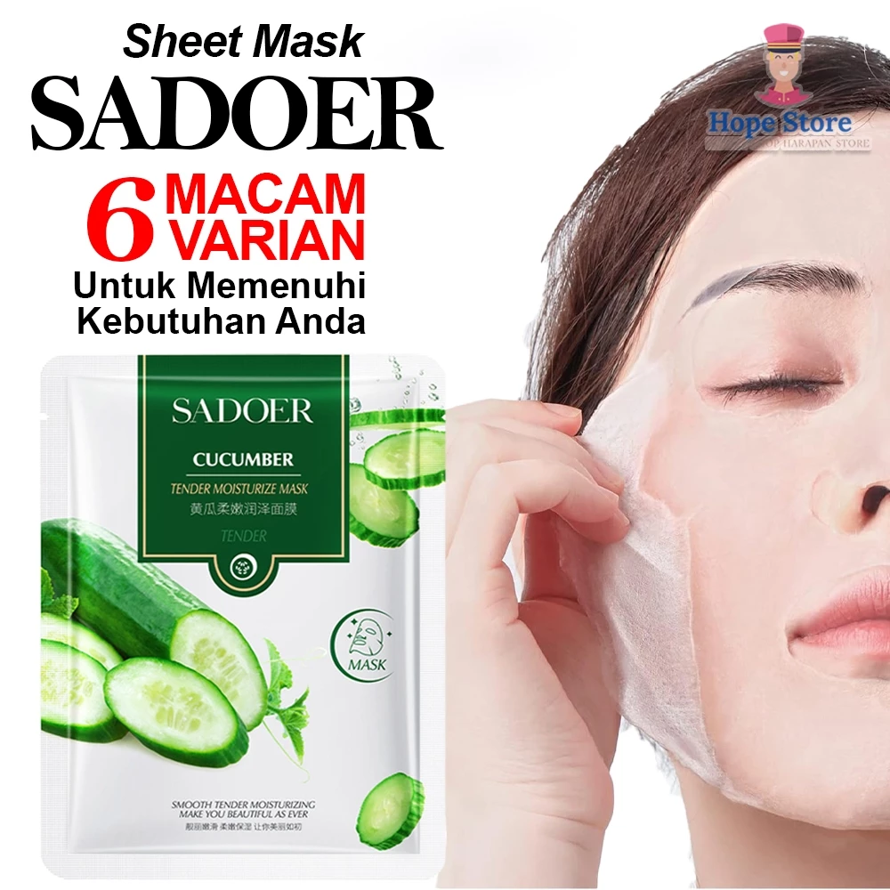 Sheet Mask Sadoer Viral Ditiktok 25g / Sheet Mask Penghilang Flek Hitam Brightening Glowing Moisturizing Skin Care | AutoStock