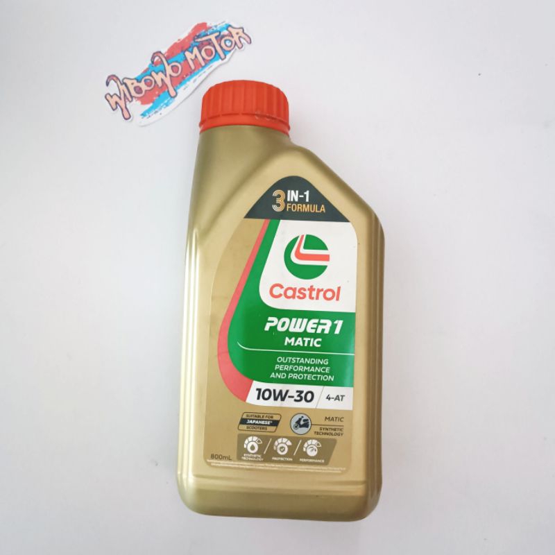 Jual OLI MESIN CASTROL POWER1 MATIC SAE 10W-30 800ML | Shopee Indonesia