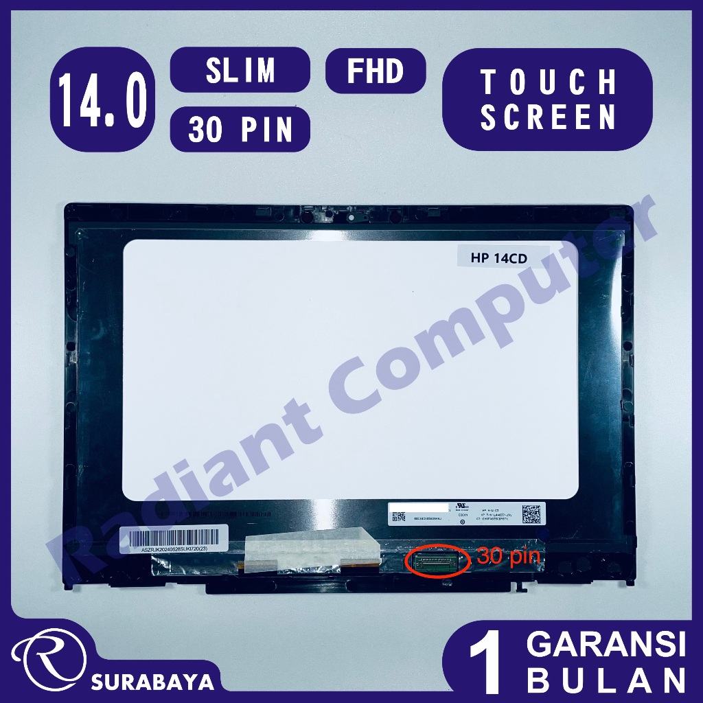 Hp 250 G9 I3 Coperchio Posteriore LCD Per HP Pavilion X360 14M-CD - Versione Touch, Colore Argento, Ricambio Originale HP Coperchio Posteriore HP Pavilion - Foto 5