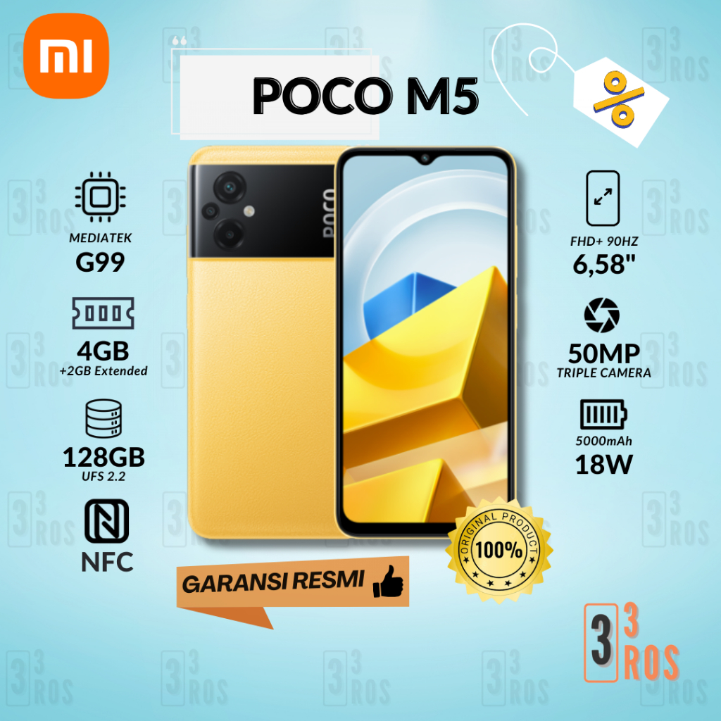 Jual Poco M5 4/128 Mediatek Helio G99 layar FHD+ 90Hz | Shopee Indonesia